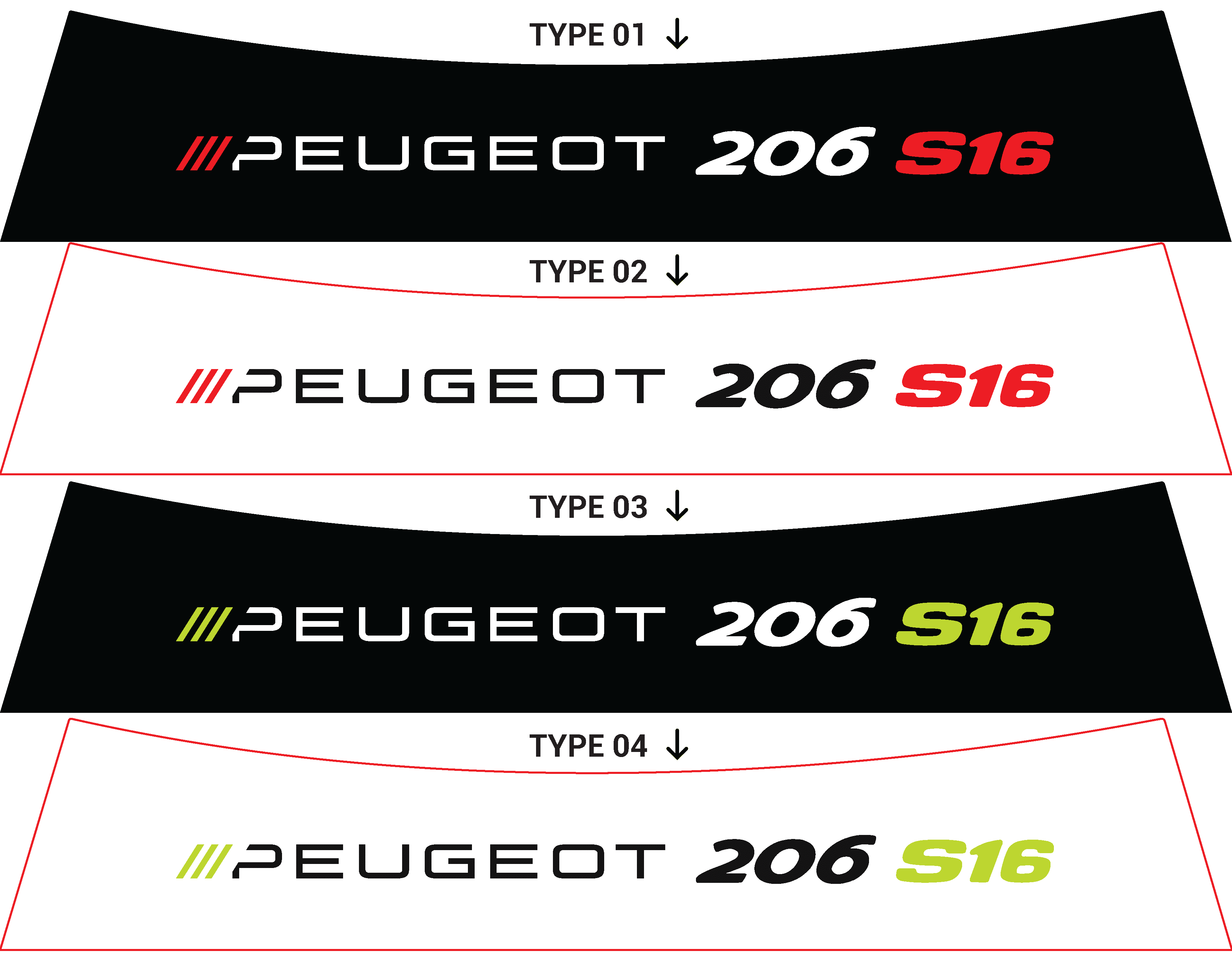 Bandeau pare-soleil Peugeot 206 S16