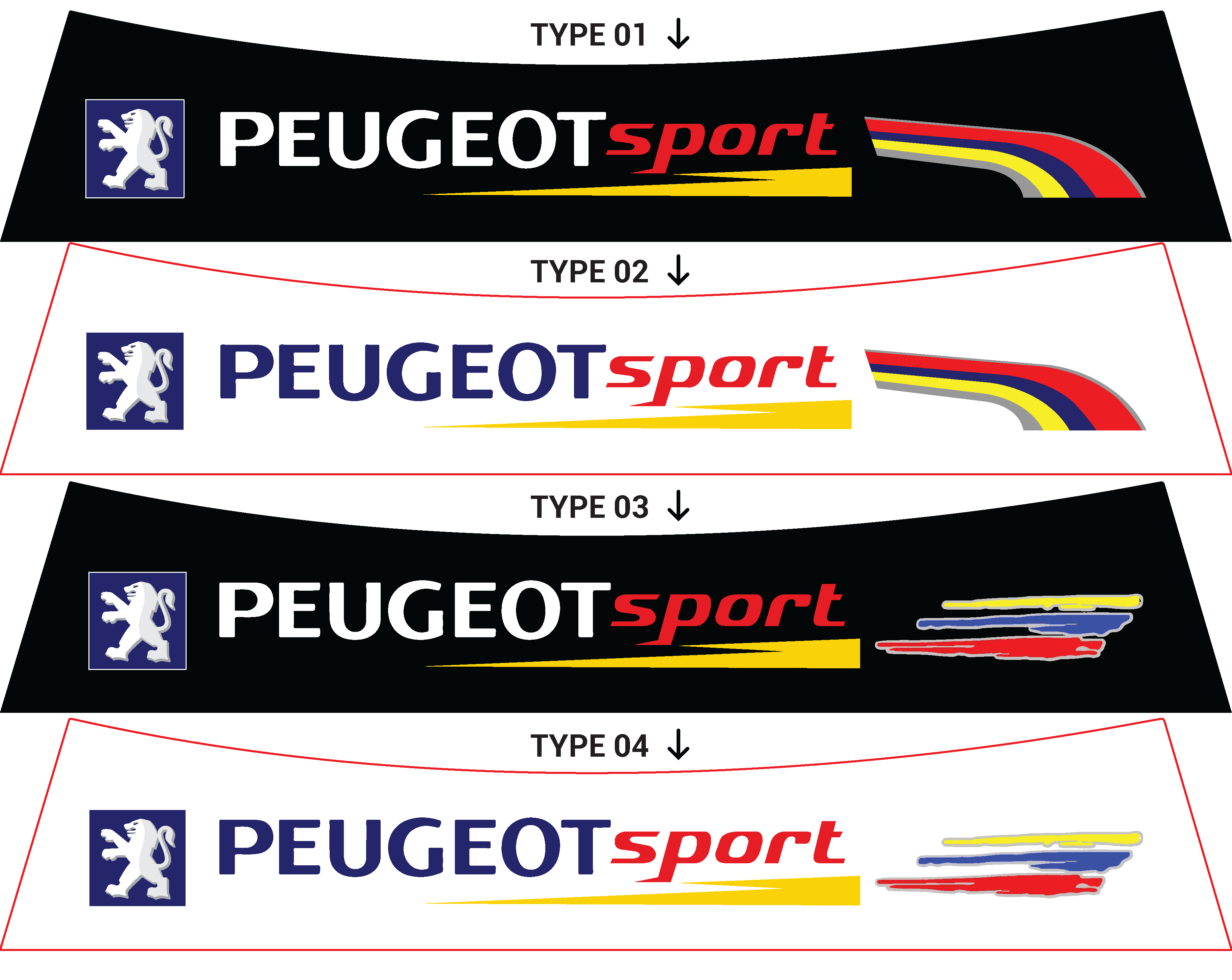 Bandeau pare-soleil Peugeot 206 Rallye