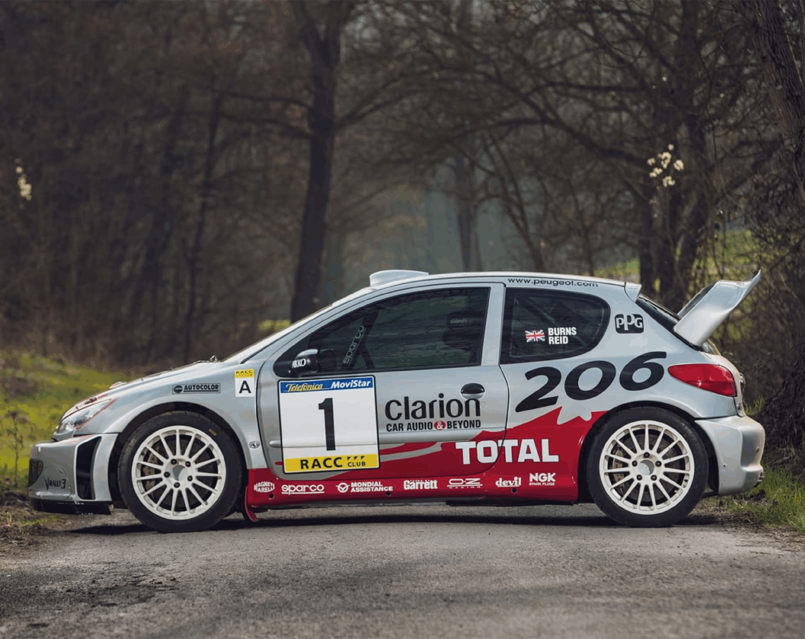 Sticker porte latéral RACC "Telefonica Movistar" 206 WRC EVO 2 – Image 3