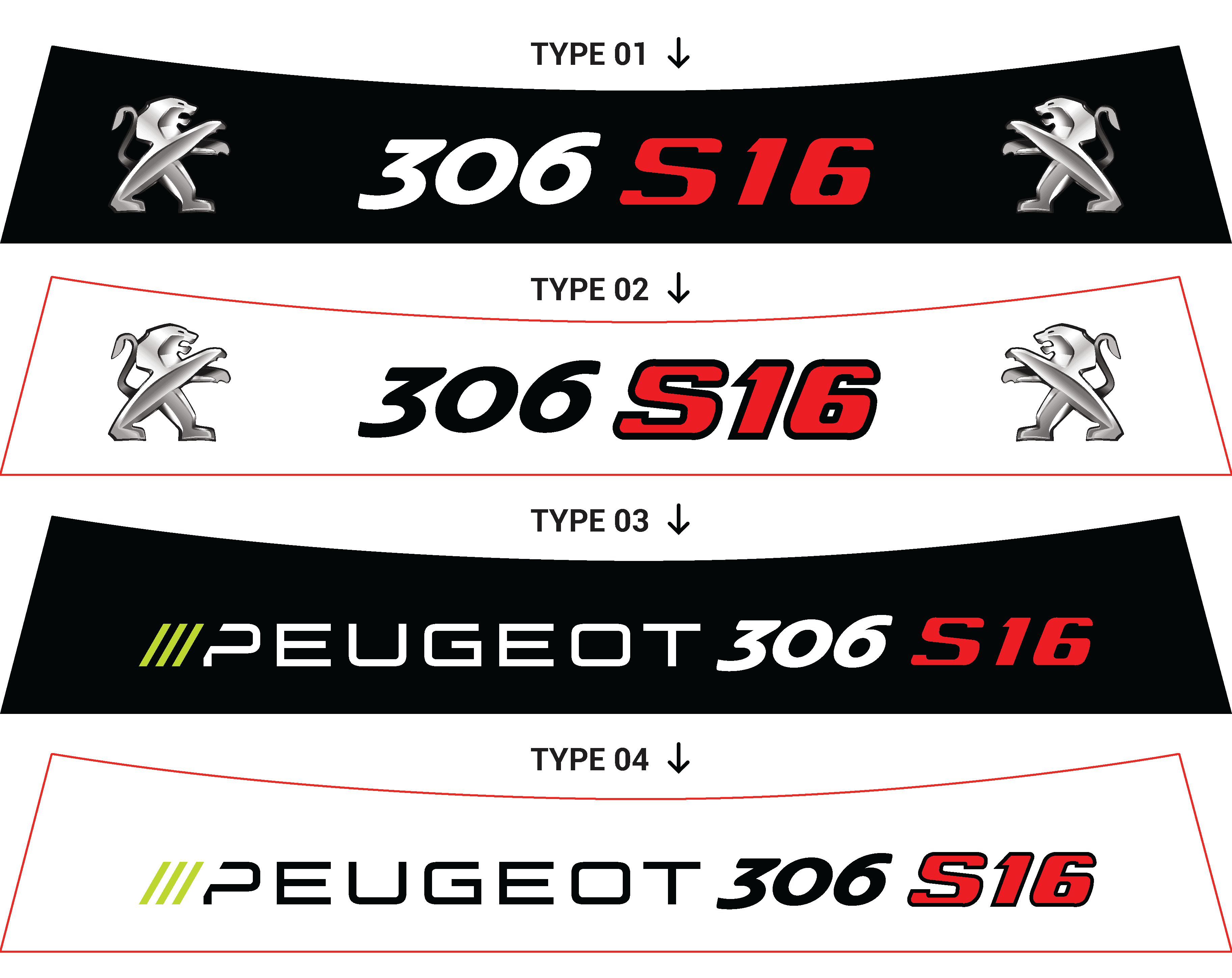 Bandeau pare-soleil Peugeot 306 S16
