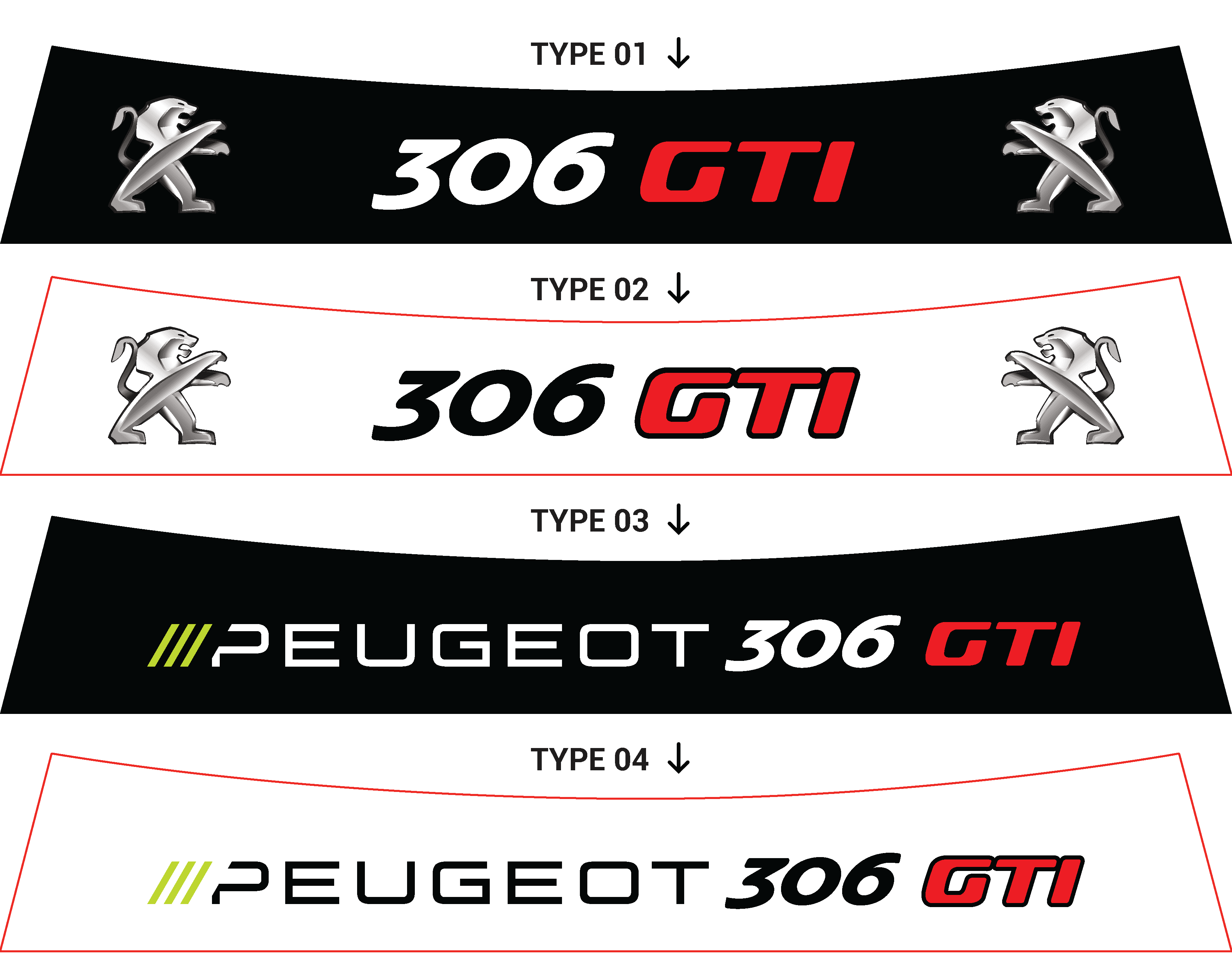 Bandeau pare-soleil Peugeot 306 GTI