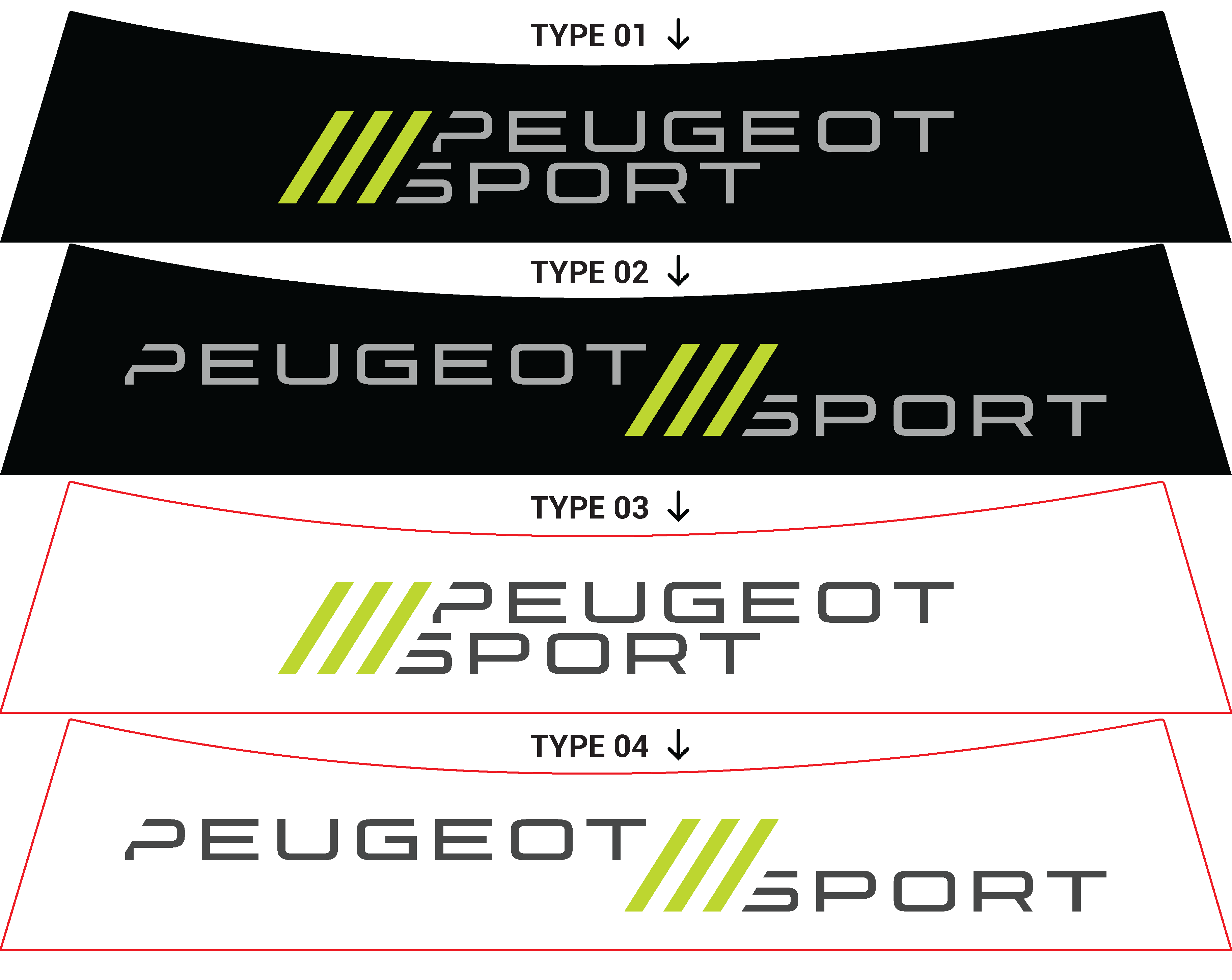 Bandeau pare-soleil universel Peugeot sport