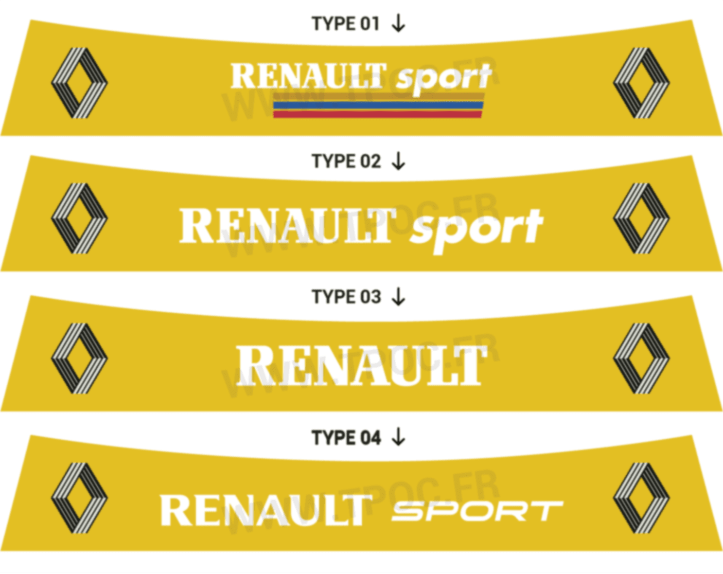 Bandeau pare-soleil Renault Clio 2 Renault Sport