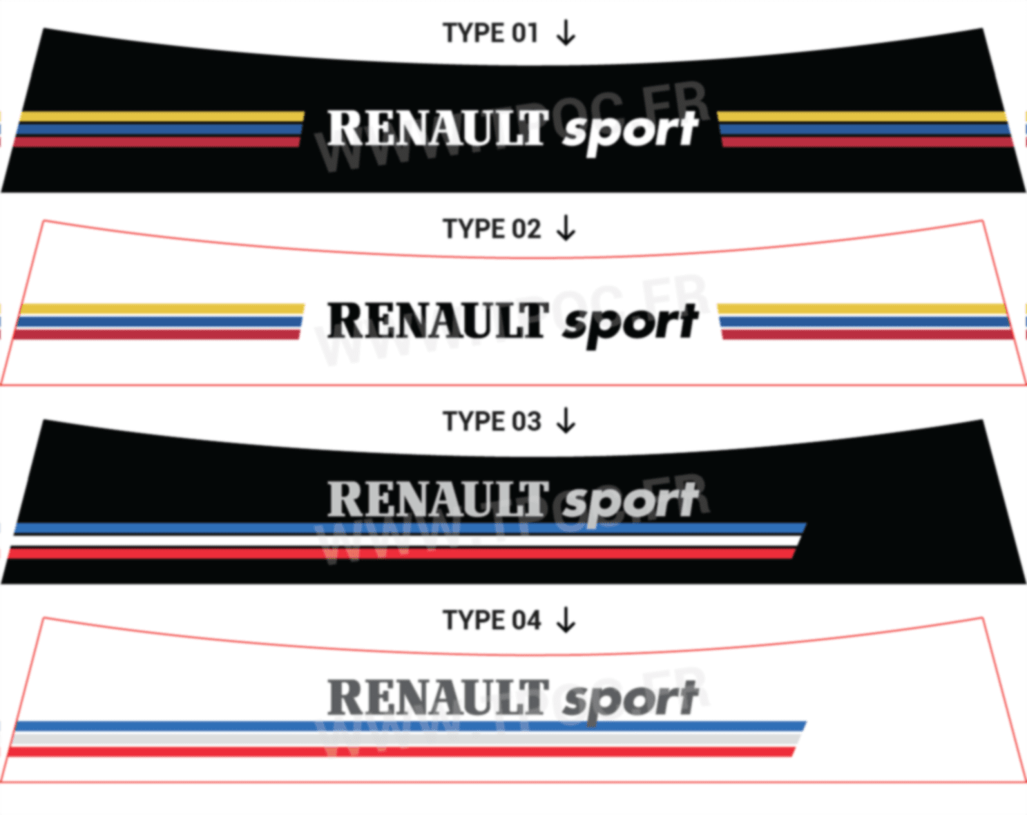 Bandeau pare-soleil Renault Clio 3 Renault Sport