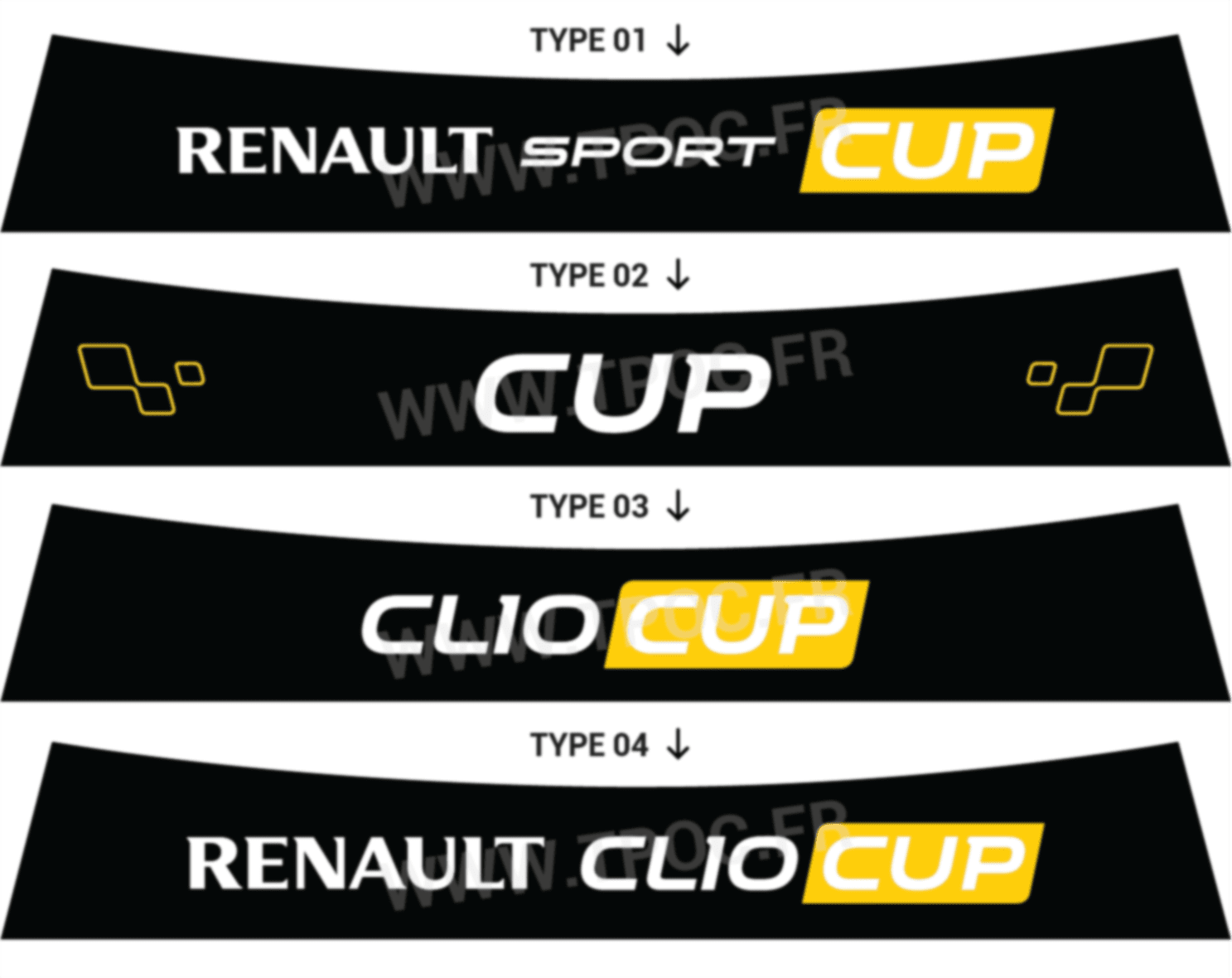 Bandeau pare-soleil Renault Megane 3 RS CUP