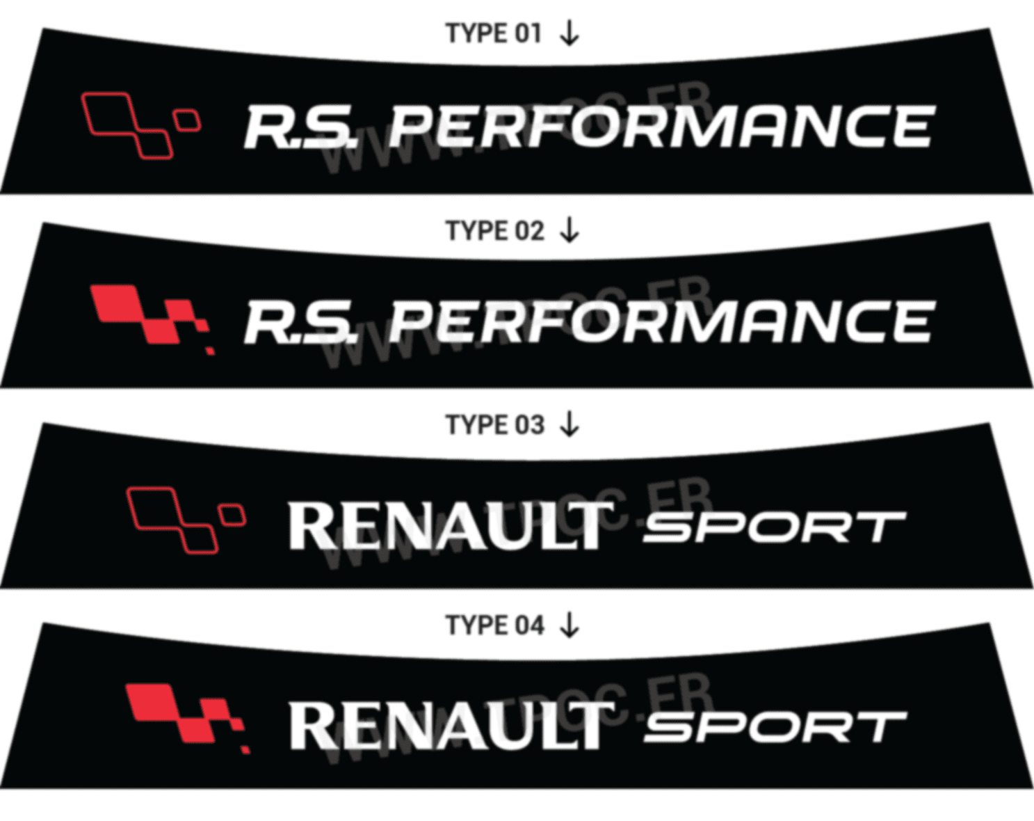 Bandeau pare-soleil Renault Megane 3 RS performance