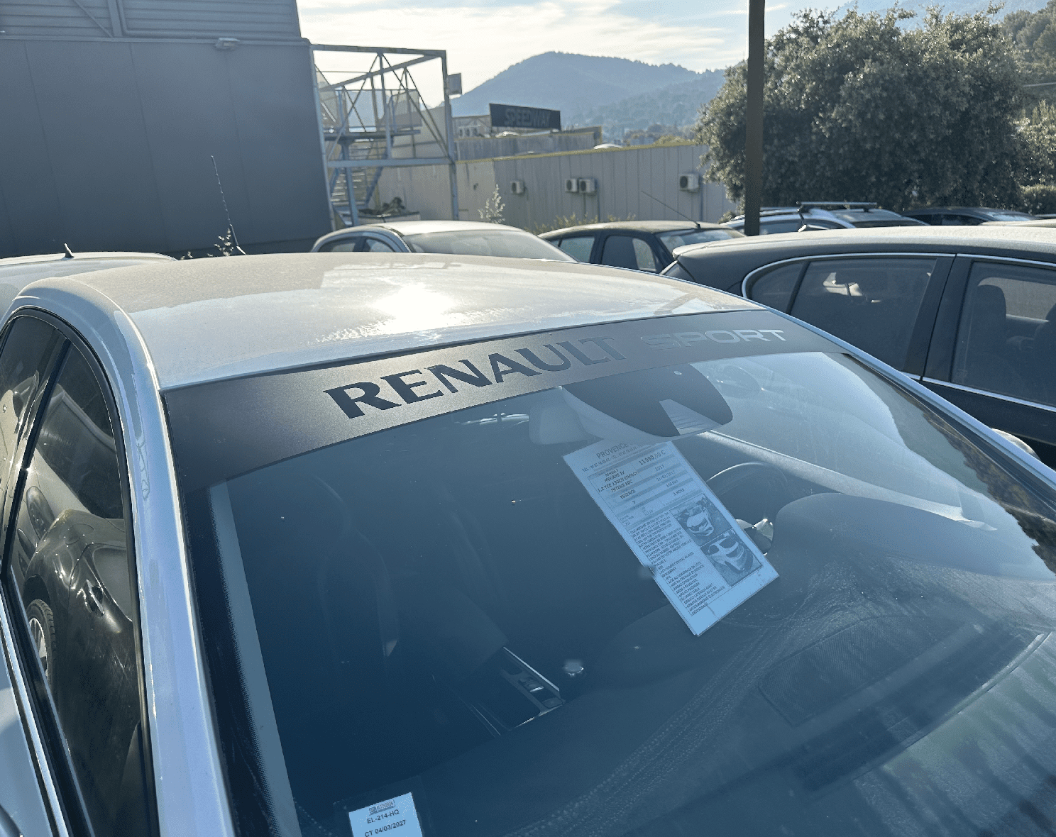 Bandeau pare-soleil Renault Clio 3 renault sport noir mat/brillant – Image 3