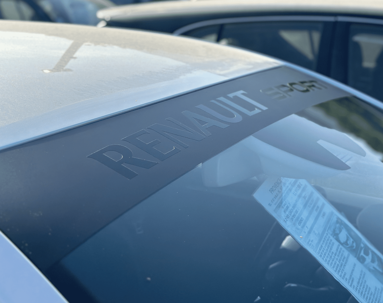 Bandeau pare-soleil Renault Clio 3 renault sport noir mat/brillant – Image 4