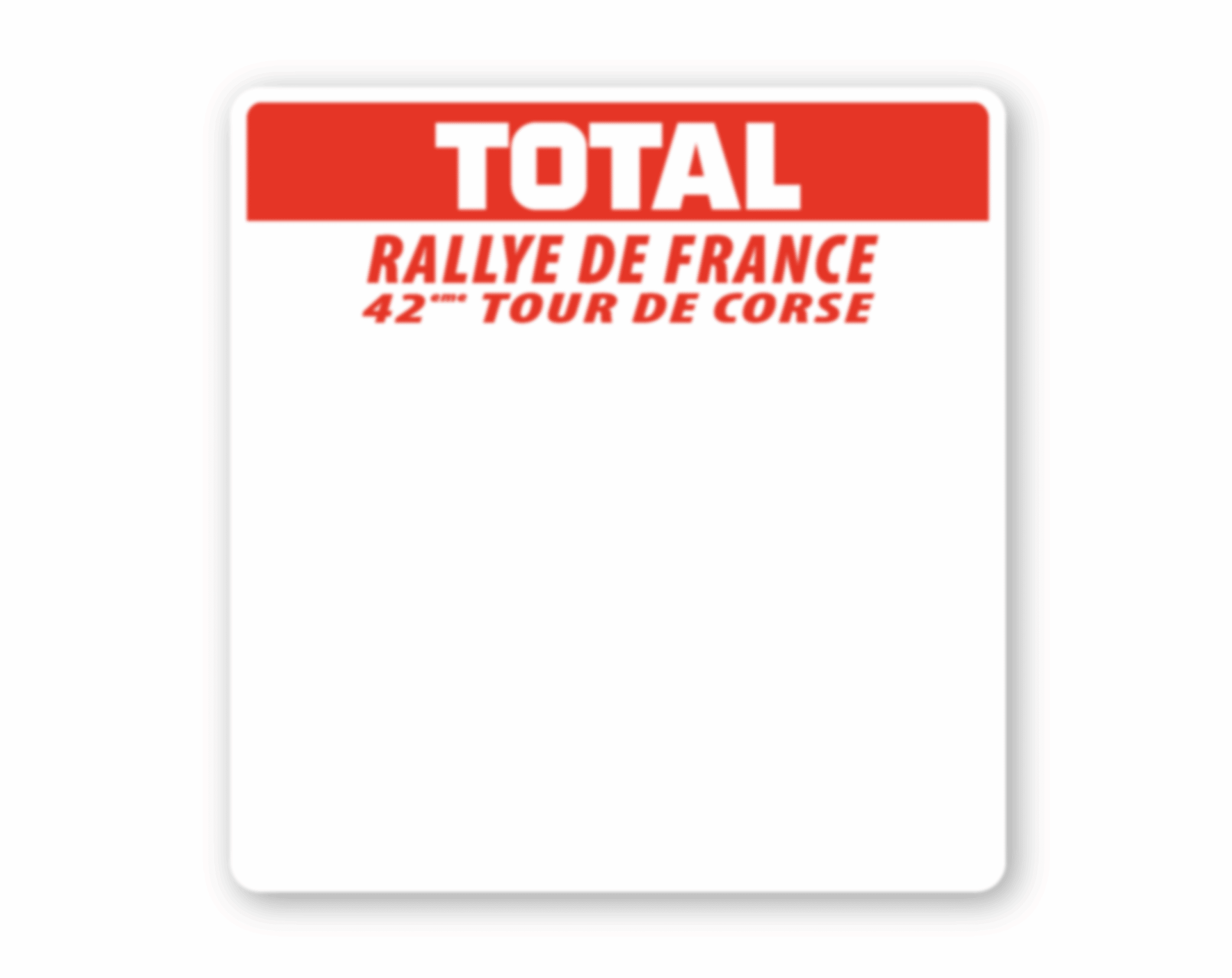 Sticker porte latéral Total rallye de France "42e tour de corse"