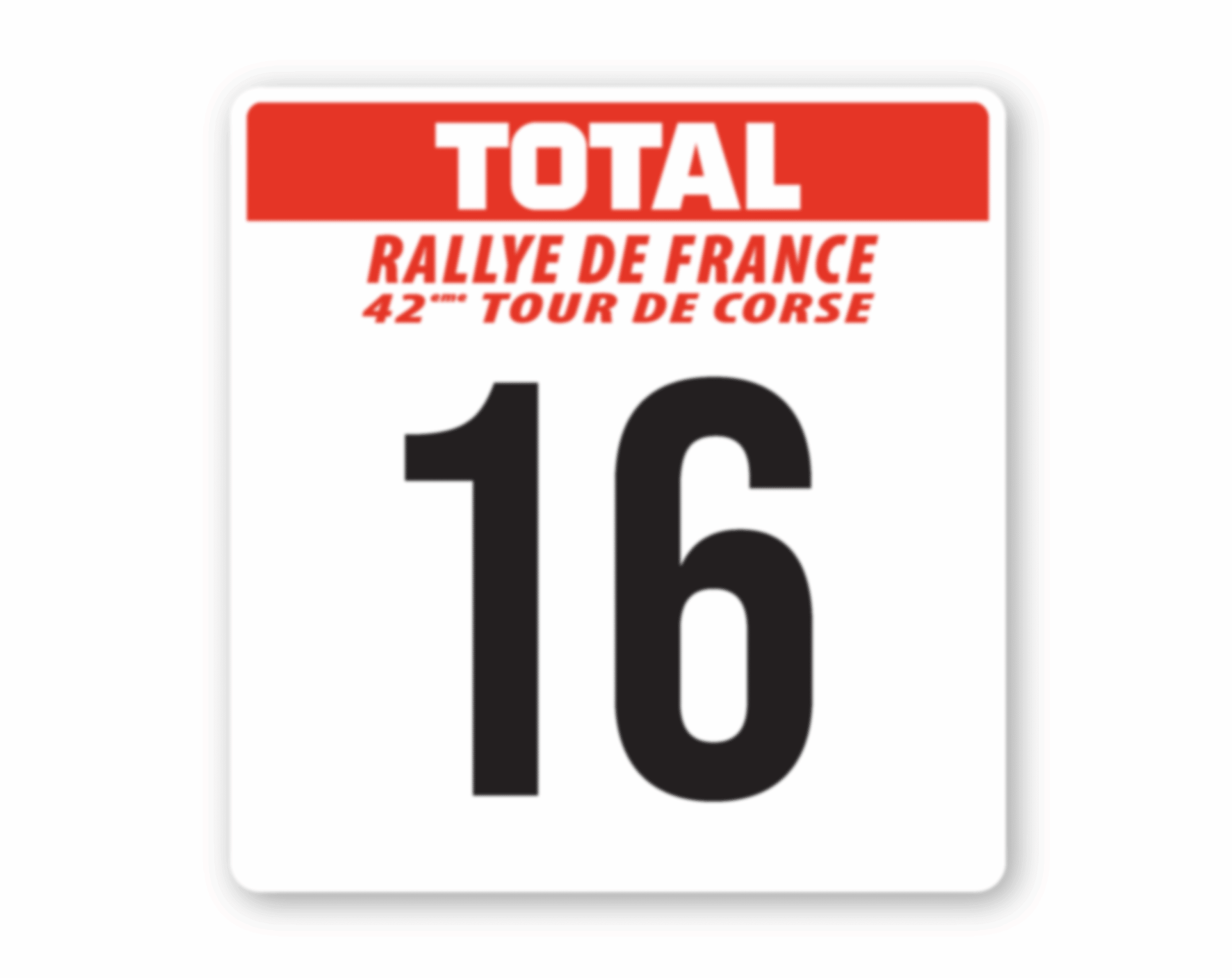Sticker porte latéral Total rallye de France "42e tour de corse" – Image 2