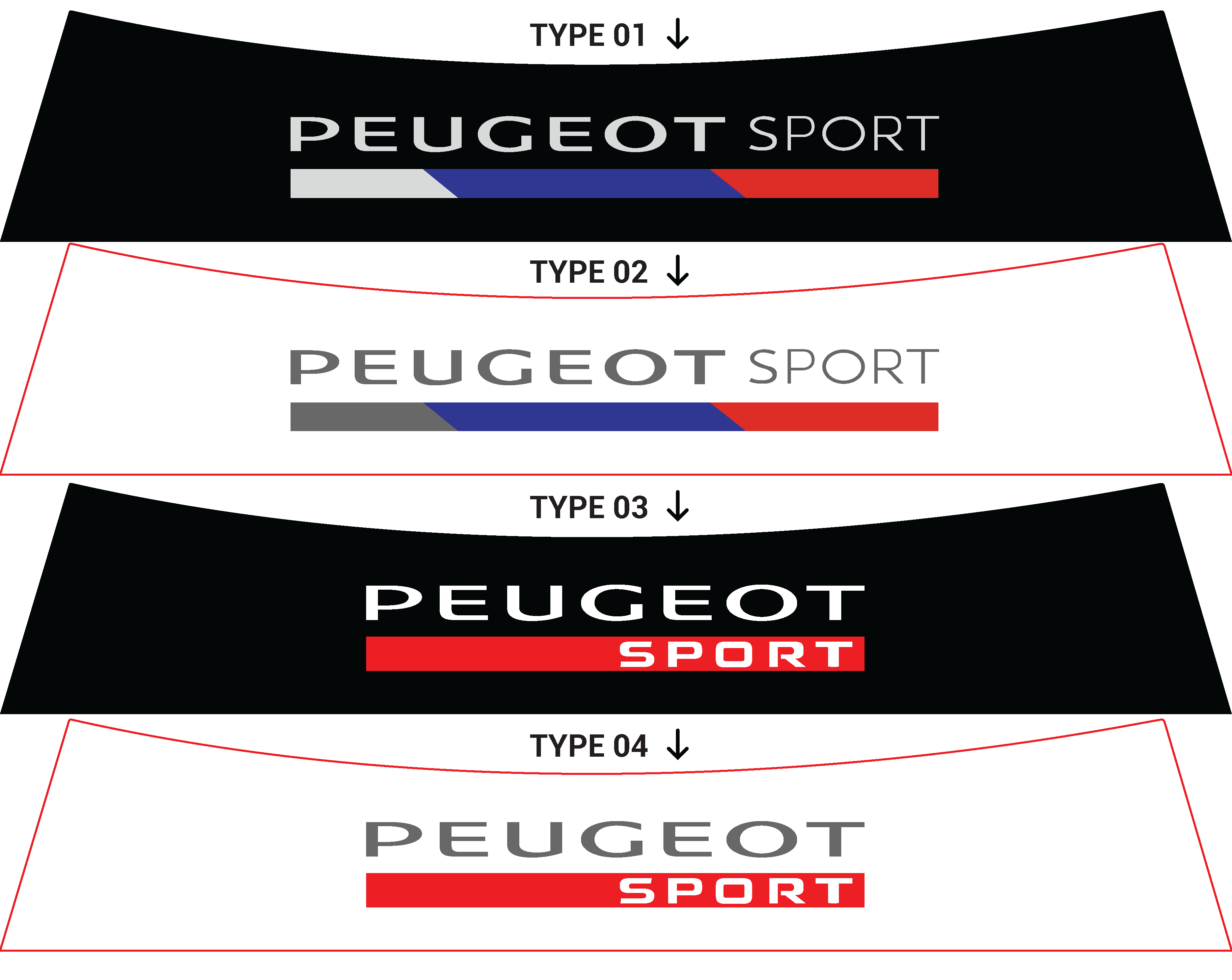Bandeau pare-soleil Peugeot sport 206