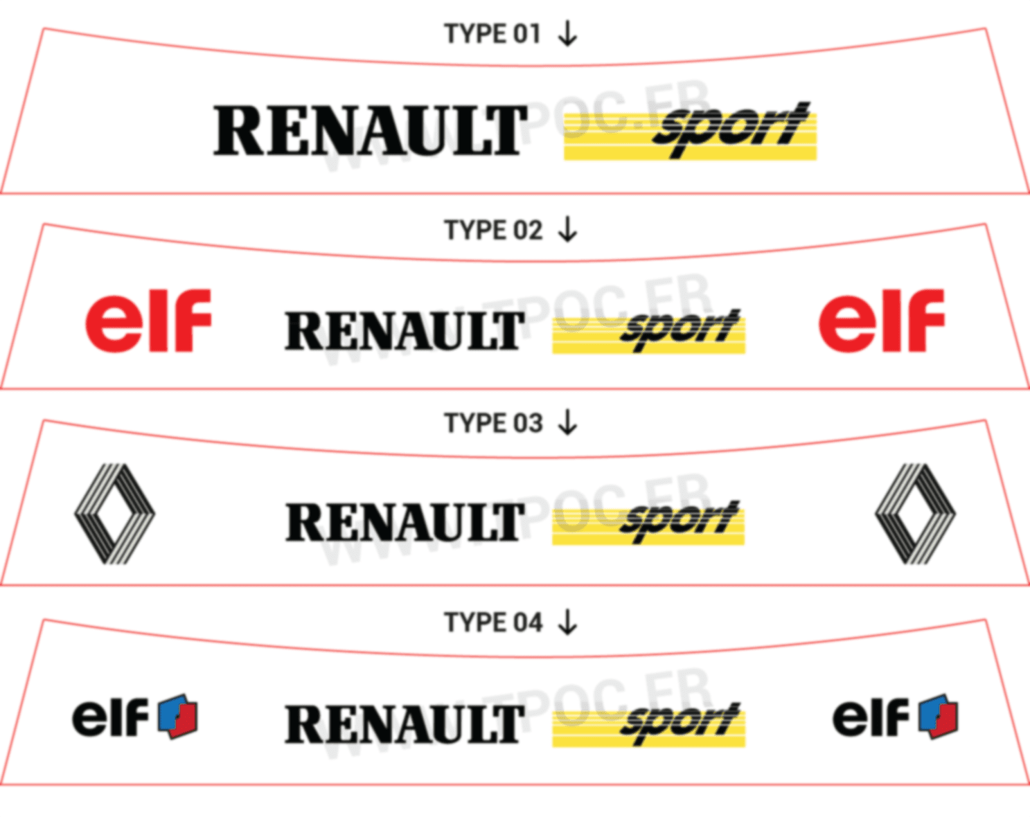 Bandeau pare-soleil Renault Clio 2 Renault Sport