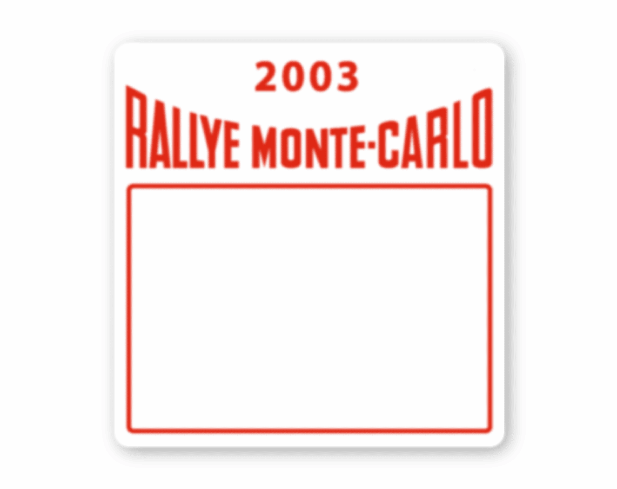 Sticker porte latéral Rallye Monte-carlo 2003